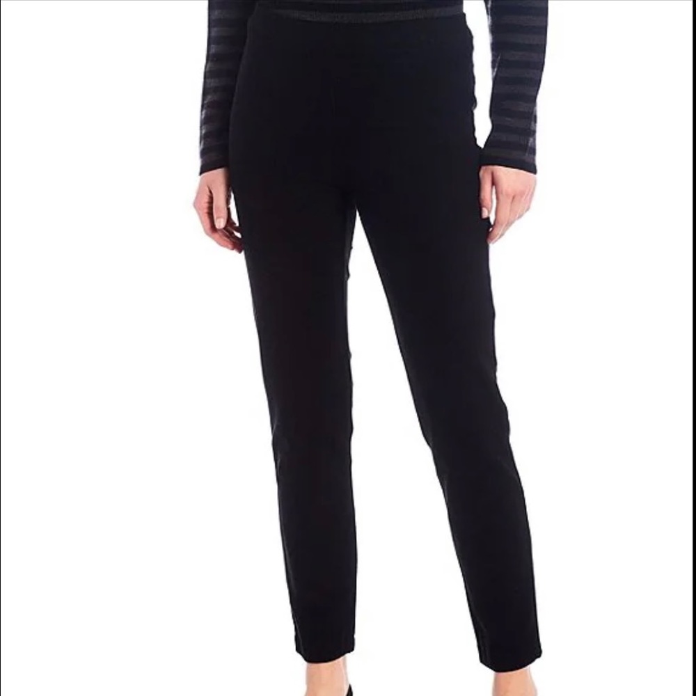 EILEEN FISHER PONTE PULL ON BLACK ANKLE PANTS XS